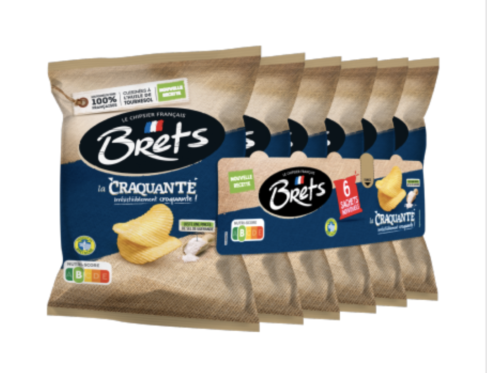 Chips BRETS Craquante au Sel de Guérande 6x25G