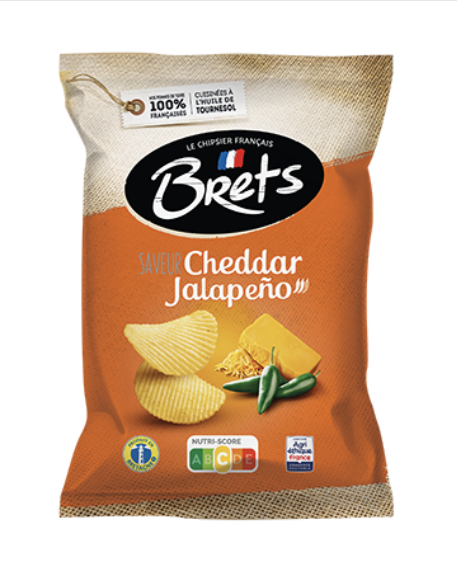 Chips BRETS Ondulées Cheddar Jalapeno 125G