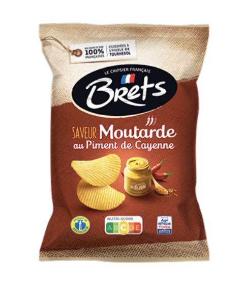 Chips BRETS Ondulées Moutarde Piment de Cayenne 125G