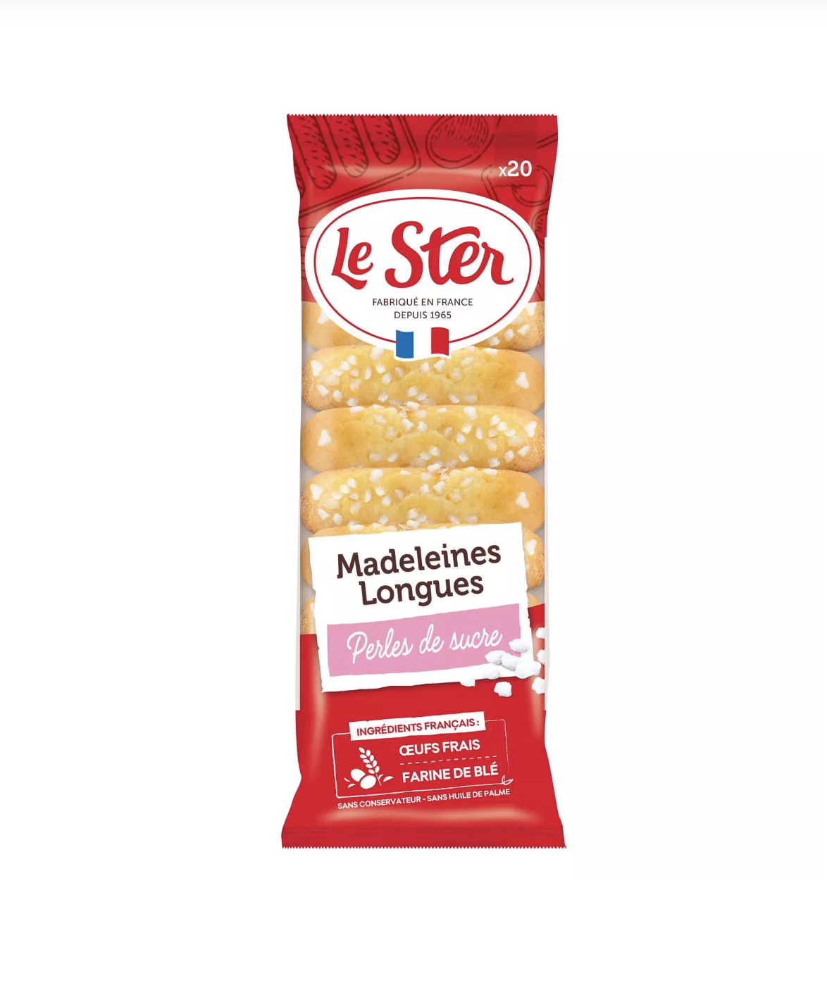MADELEINE longues LE STER perle de sucre 250G