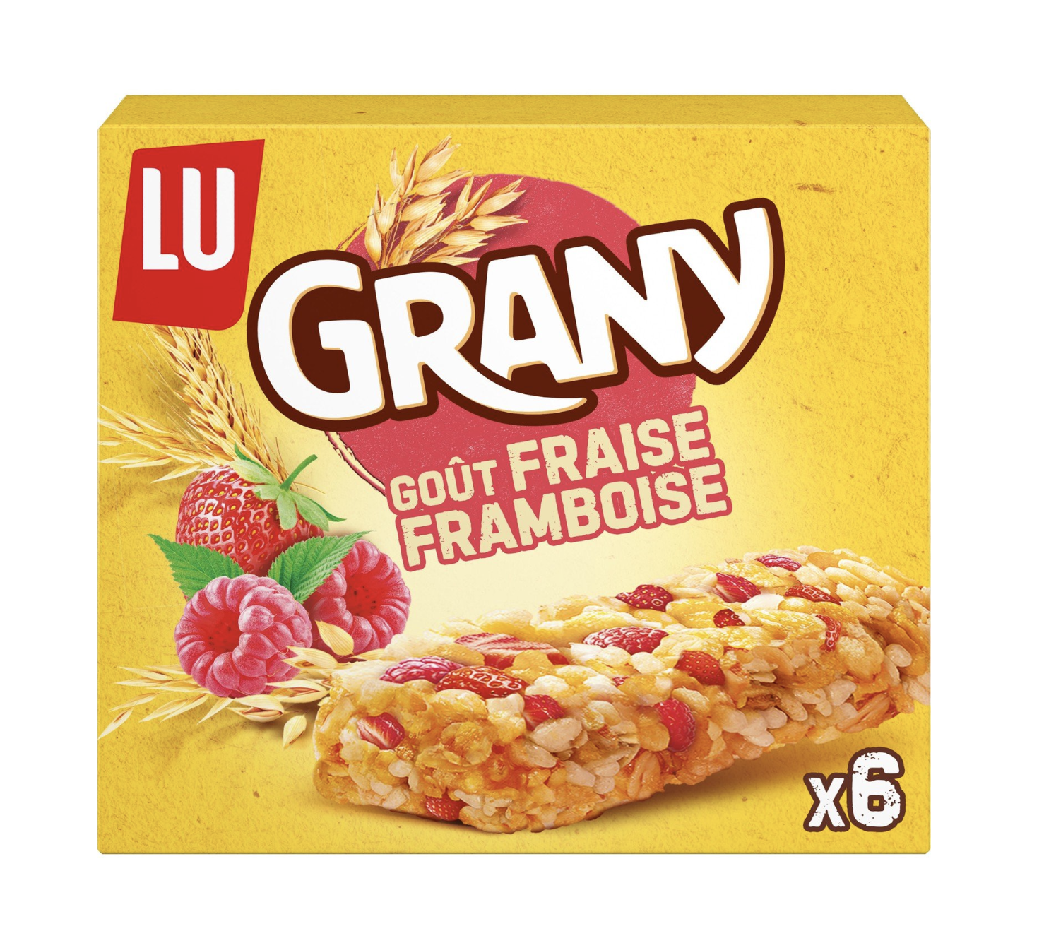 Barres Céréales GRANY Fraise & Framboise LU 125G