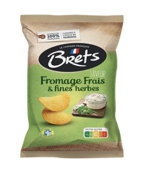 Chips BRETS Ondulées Fromage Frais & Fines Herbes 125G