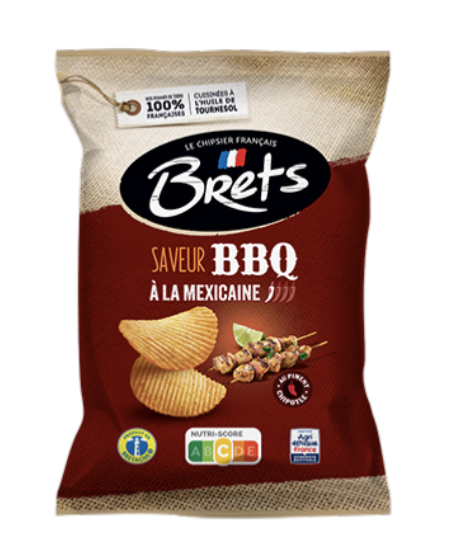 Chips BRETS Ondulées BBQ à la Mexicaine 125G