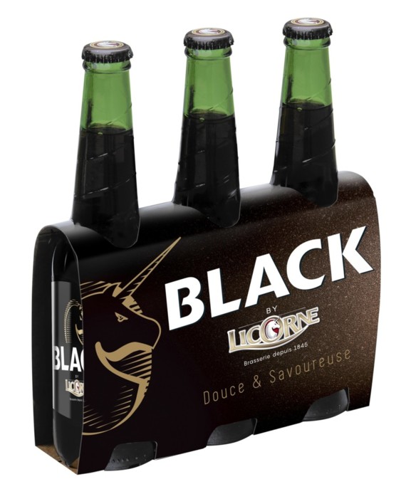 Bière Black Licorne 3x33cl à 6° 