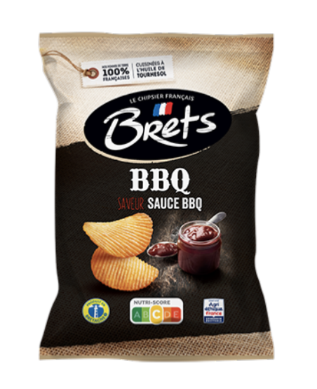 Chips BRETS Ondulées BBQ Sauce Barbecue 125G