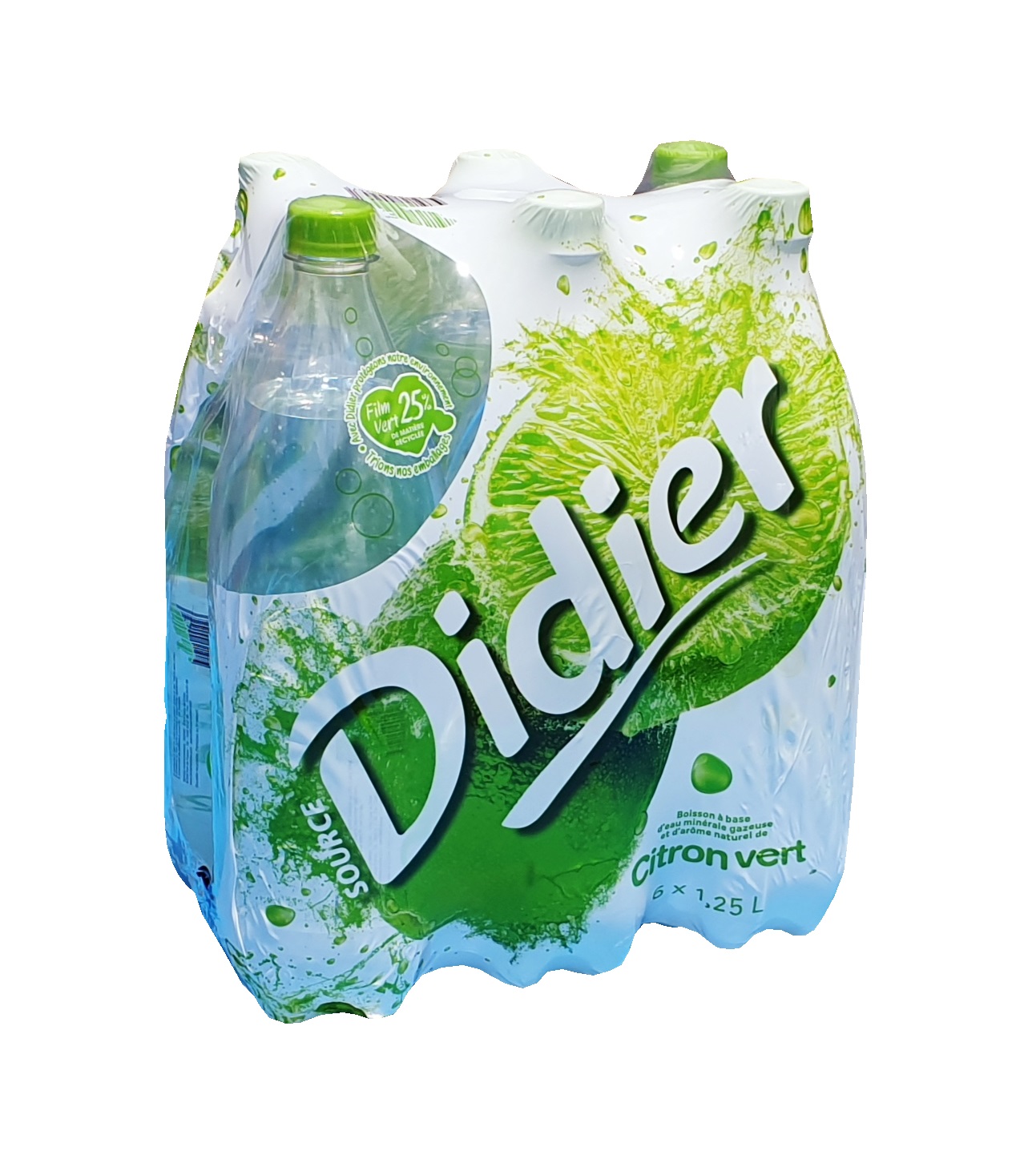 EAU GAZEUSE DIDIER CITRON VERT 6x1.25L PET