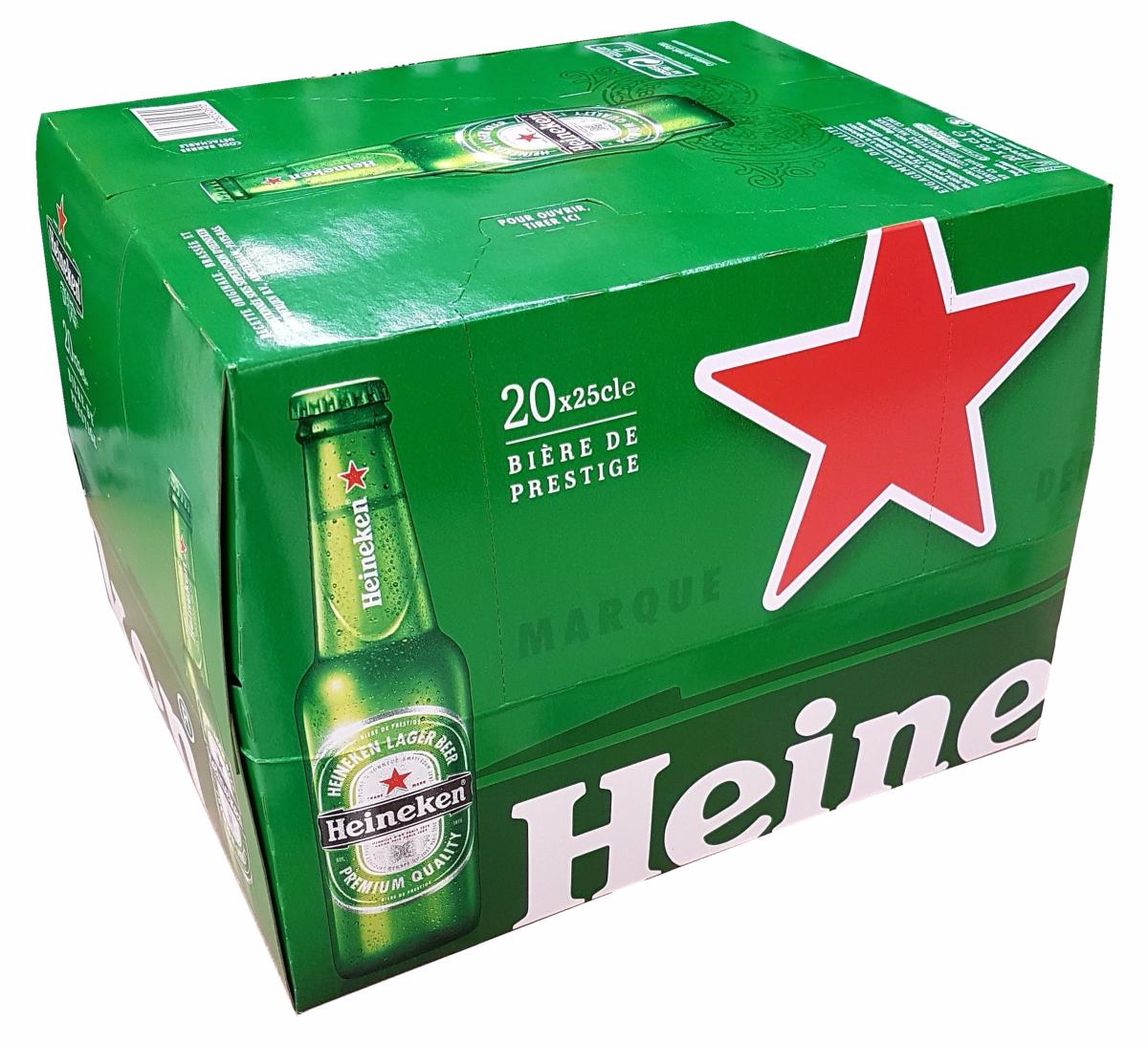 Bière Heineken 20x25cl à 5° 
